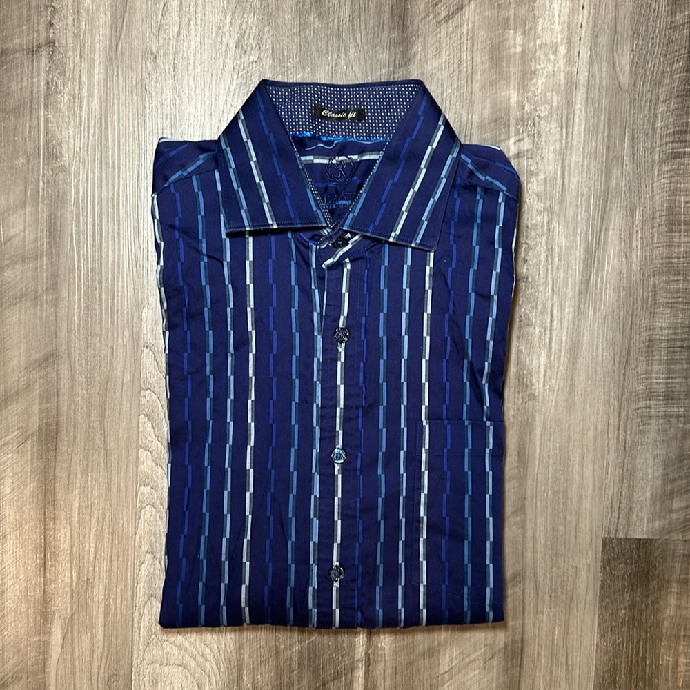 Bugatchi Uomo Classic Fit Long Sleeve Button Down - Large